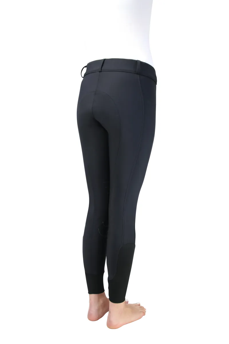 Hy Equestrian Glacial Softshell Riding Tights - Black-1